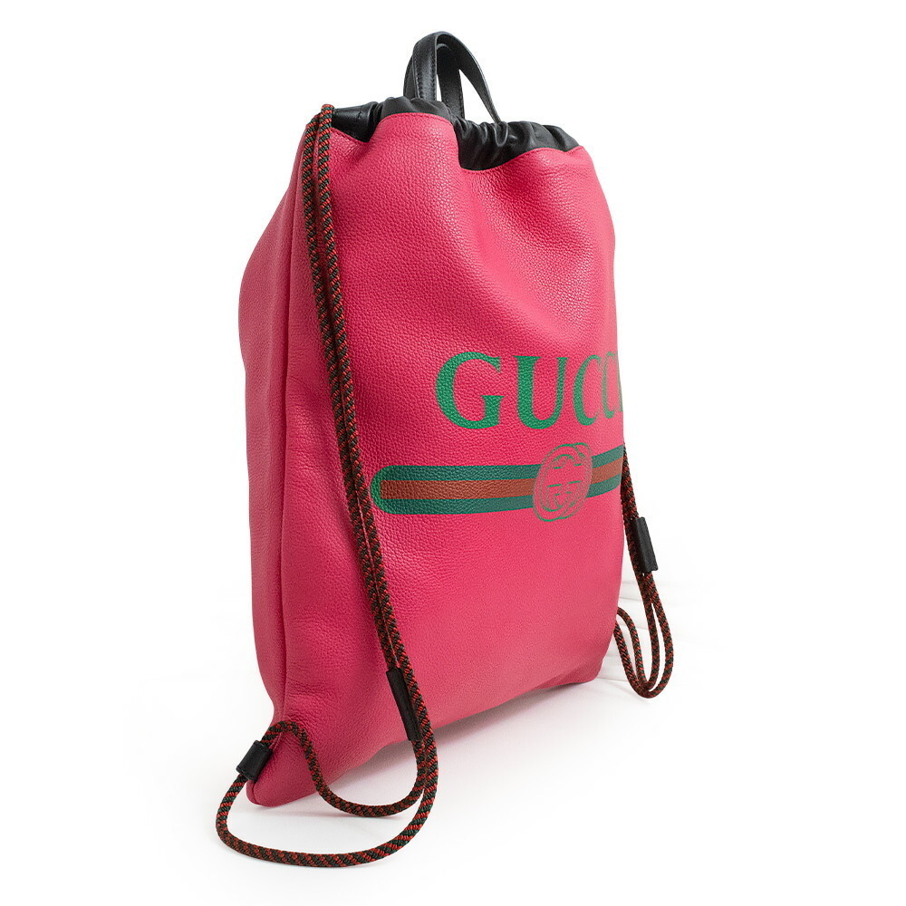 Gucci Logo Drawstring Knapsack Daypack Backpack P… - image 4